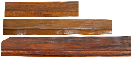 Wooden old table isolated on white background