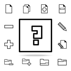 question mark in a square icon. web icons universal set for web and mobile