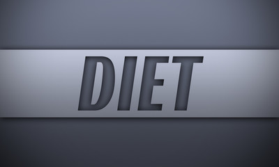 diet - word on silver background