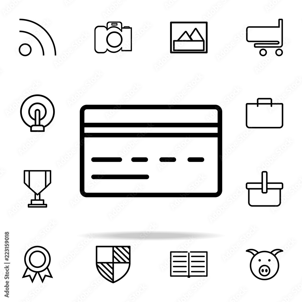 Aufkleber credit card icon. web icons universal set for web and mobile