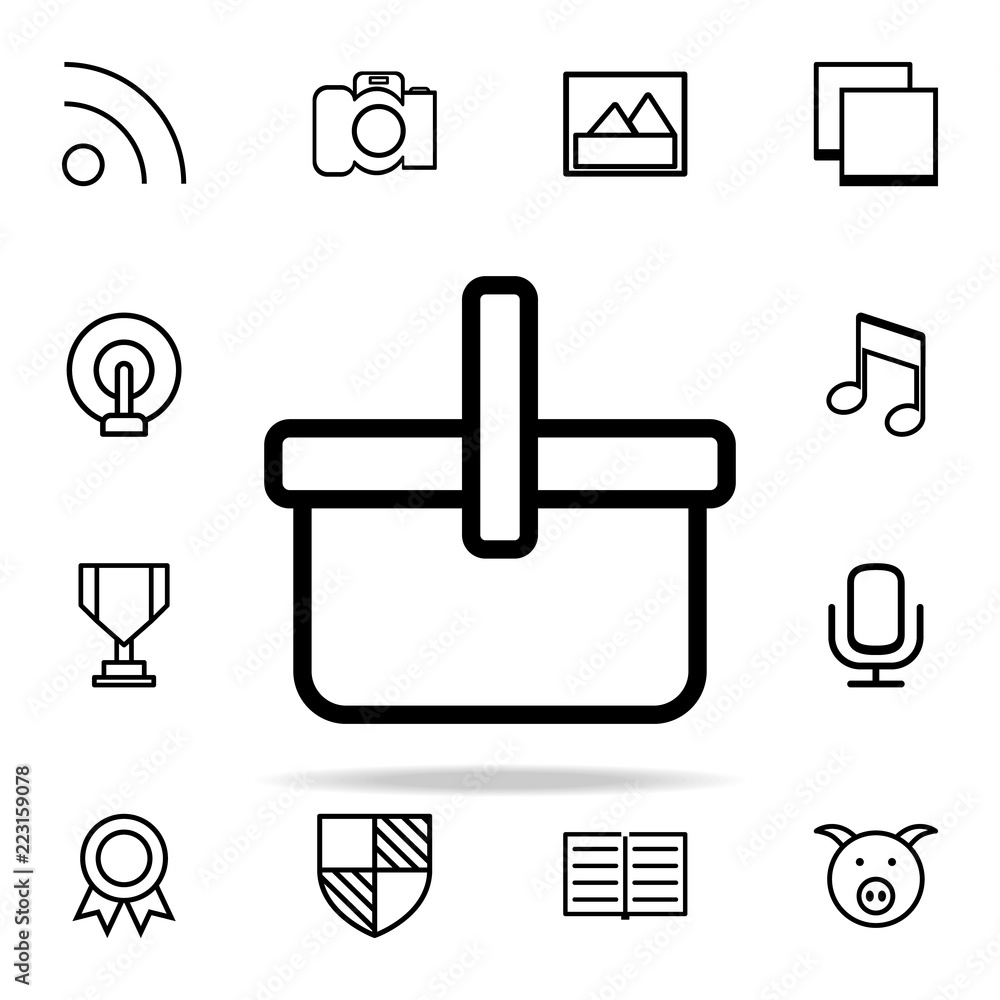 Aufkleber basket icon. web icons universal set for web and mobile