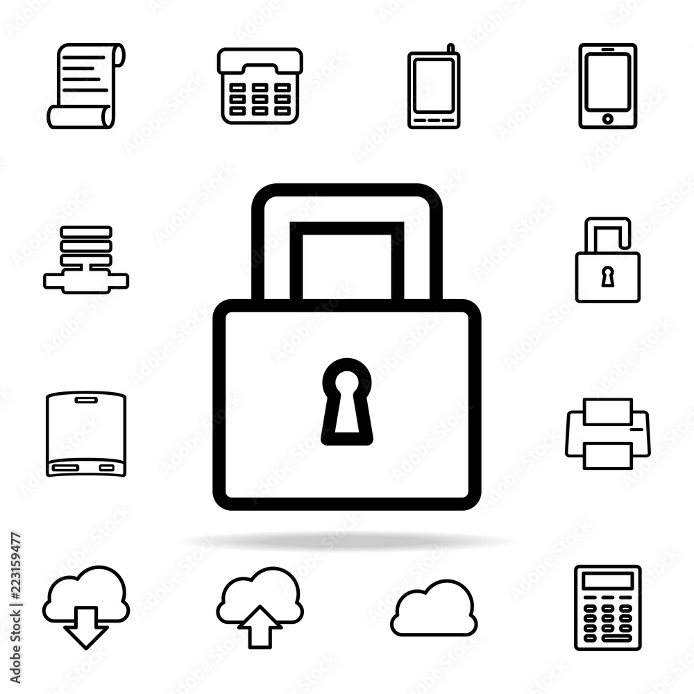 Poster lock icon. web icons universal set for web and mobile