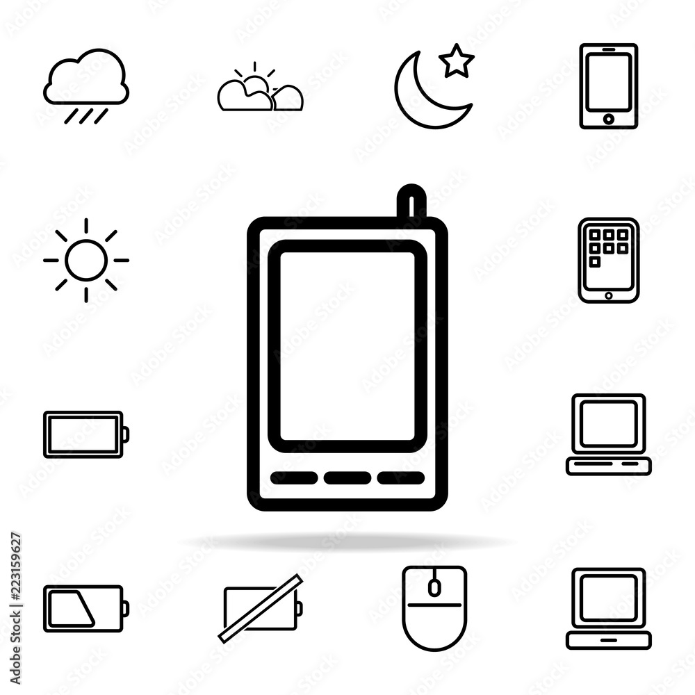 Aufkleber mobile phone icon. web icons universal set for web and mobile