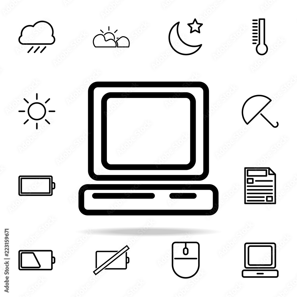 Poster desktop computer icon. web icons universal set for web and mobile