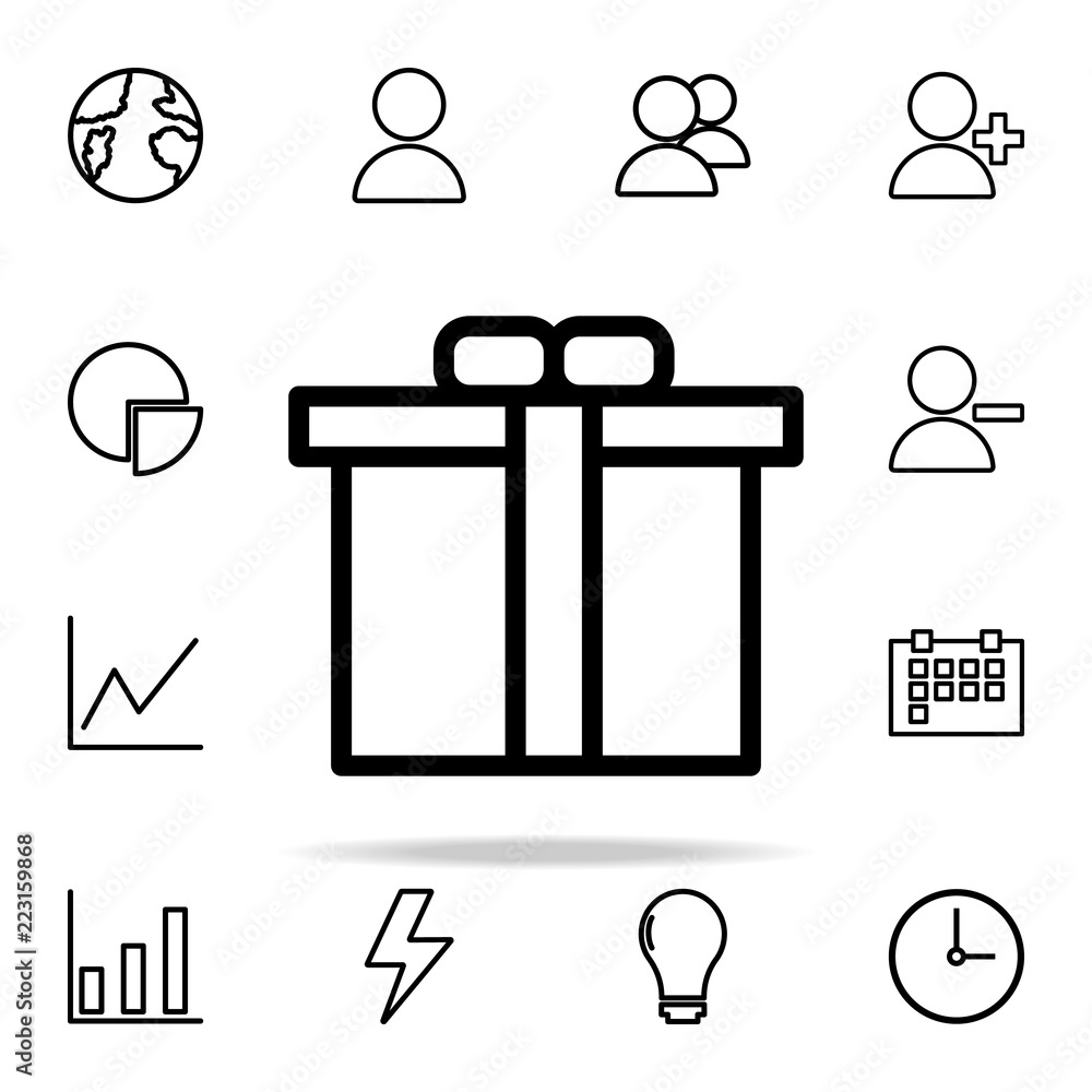 Poster gift box icon. web icons universal set for web and mobile