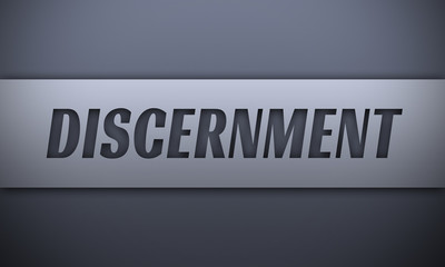 discernment - word on silver background