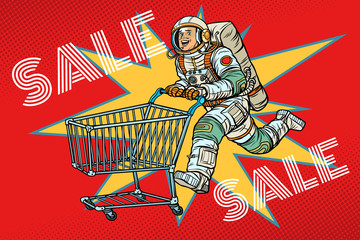 Astronaut on sale. shopping cart trolley