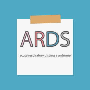 ARDS Acute Respiratory Distress Syndrome written in a notebook paper- vector illustration