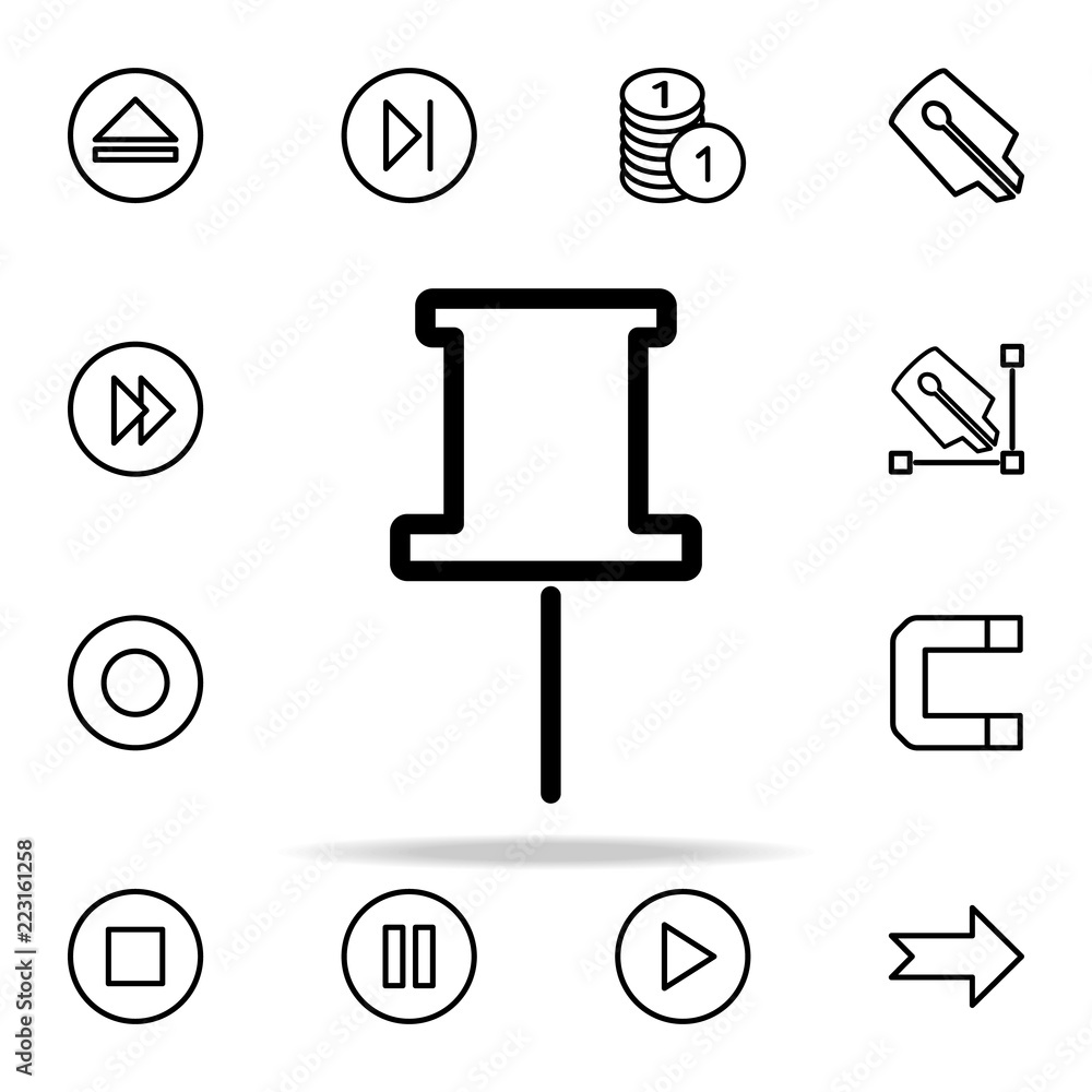 Poster needle pin icon. web icons universal set for web and mobile