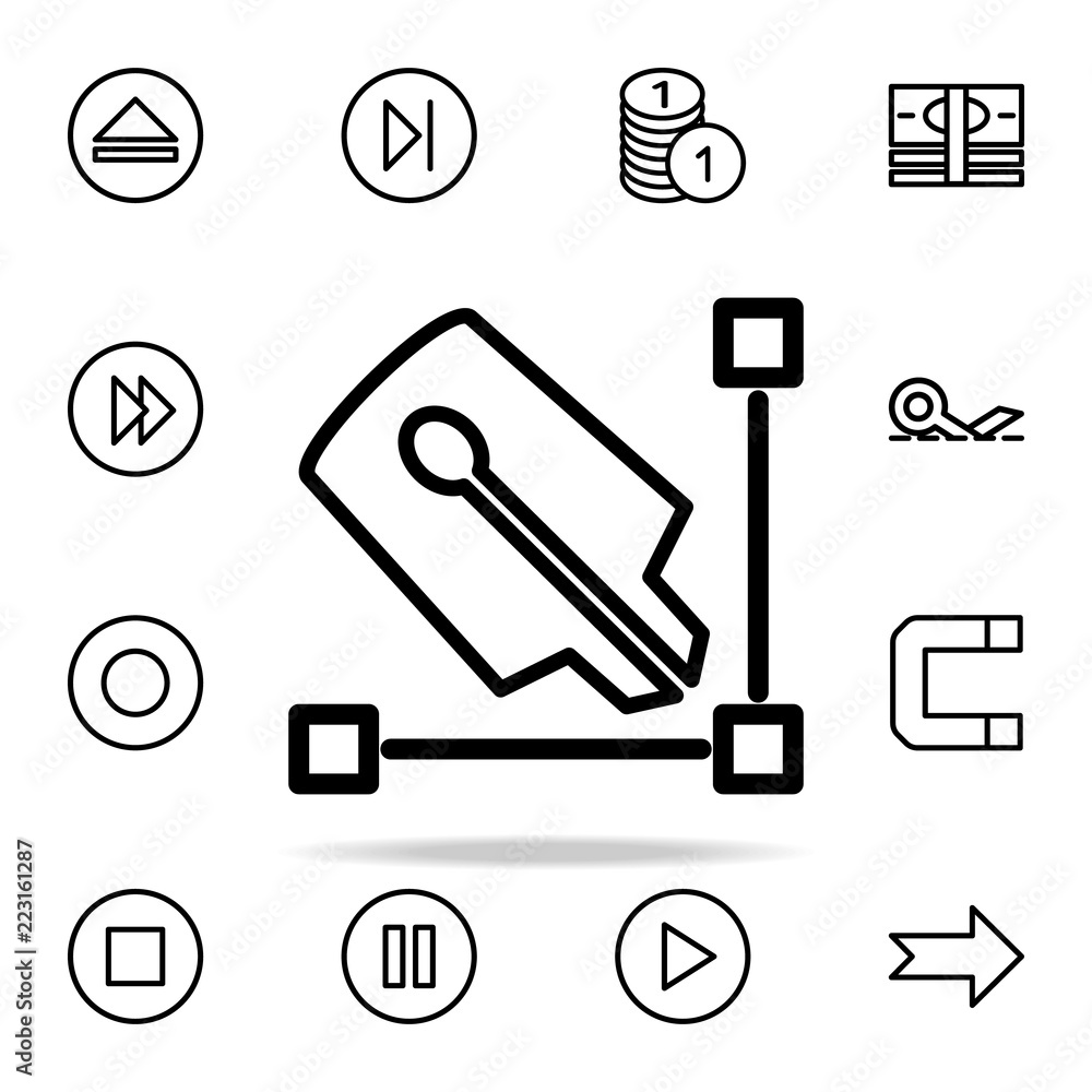 Aufkleber pen and angle icon. web icons universal set for web and mobile