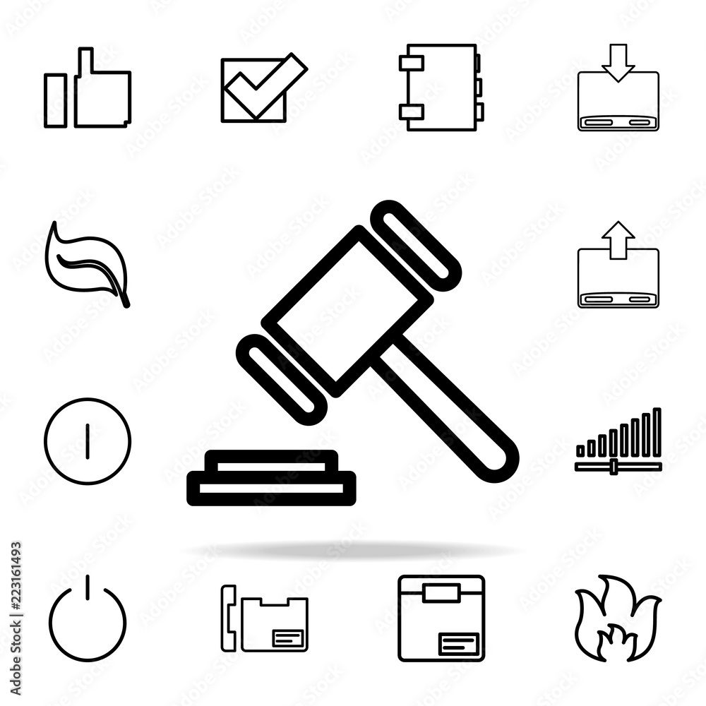 Poster hammer icon. web icons universal set for web and mobile