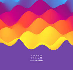Abstract wavy background with dynamic effect. Vector illustration. Can be used for advertising, marketing, presentation.