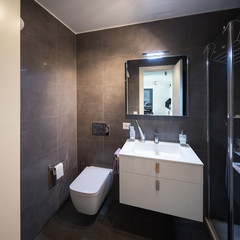 the bathroom