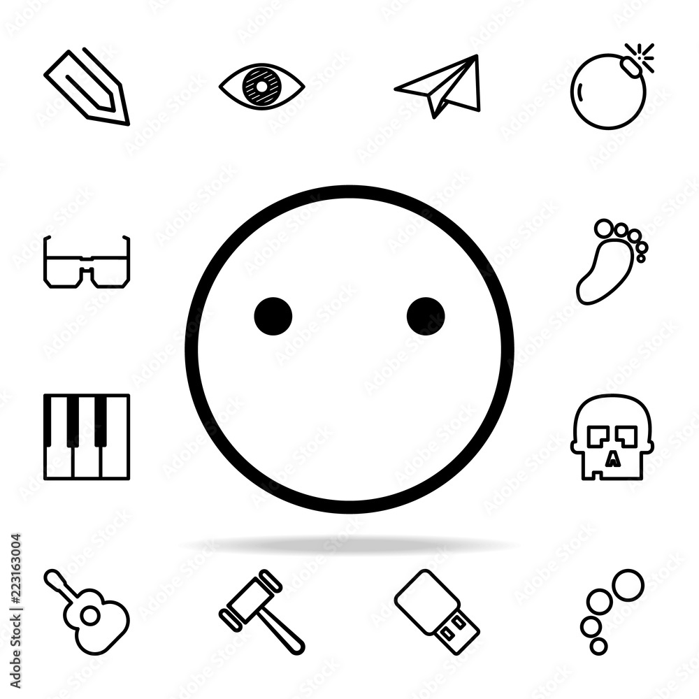 Poster emote indifference icon. web icons universal set for web and mobile