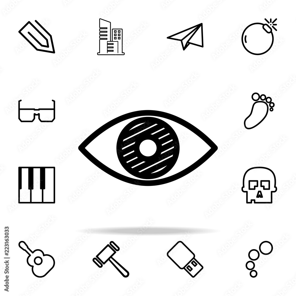 Aufkleber eye icon. web icons universal set for web and mobile