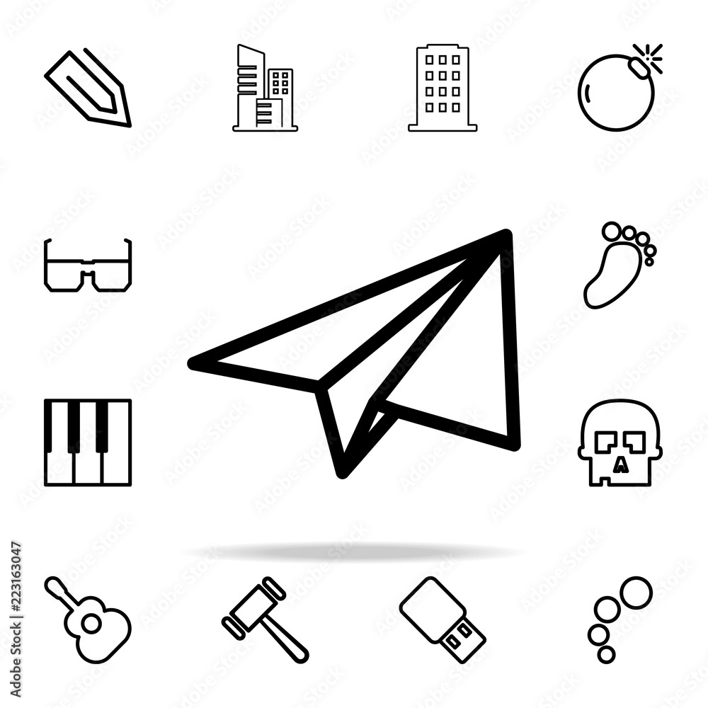 Poster paper airplane icon. web icons universal set for web and mobile