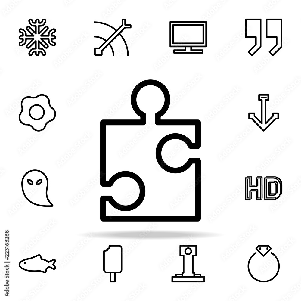Poster puzzle piece icon. web icons universal set for web and mobile