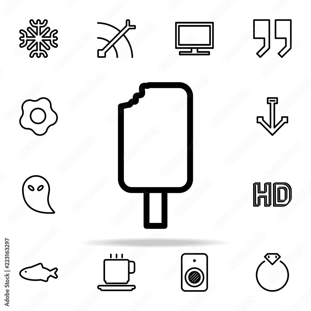 Aufkleber bitten ice cream icon. web icons universal set for web and mobile