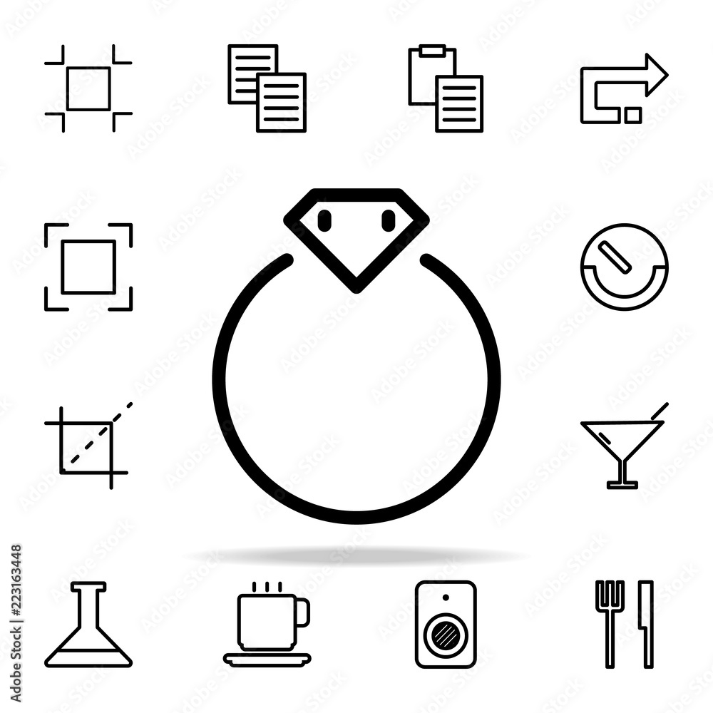 Poster diamond ring icon. web icons universal set for web and mobile