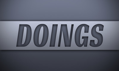 doings - word on silver background