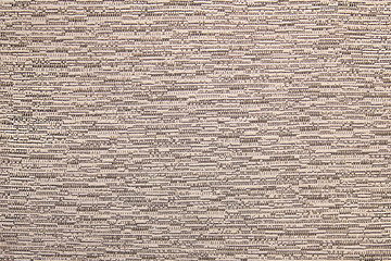 Beige background with brown horizontal inserts. Fabric texture