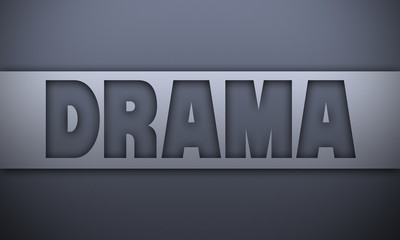 drama - word on silver background
