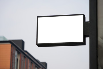 Blank signboard on the street