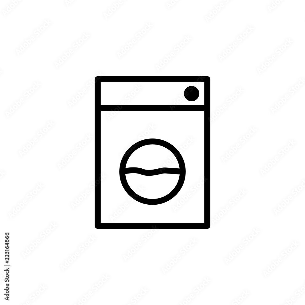Poster washing icon. element of laundry icon for mobile concept and web apps. thin line washing icon can be