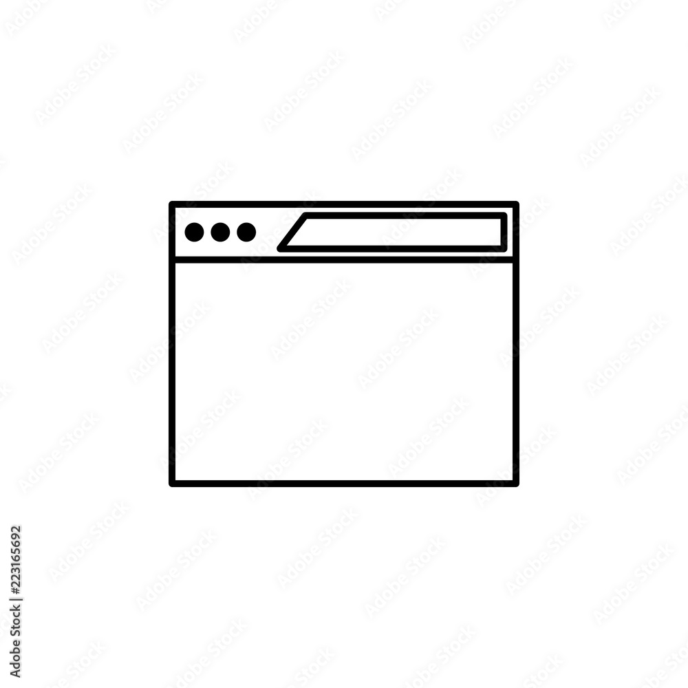 Aufkleber browser icon. element of online and web for mobile concept and web apps icon. thin line icon for web