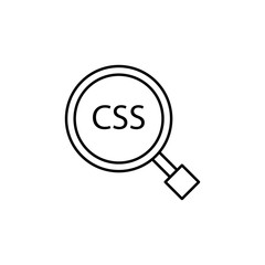 CSS search icon. Element of online and web for mobile concept and web apps icon. Thin line icon for website design and development, app development. Premium icon