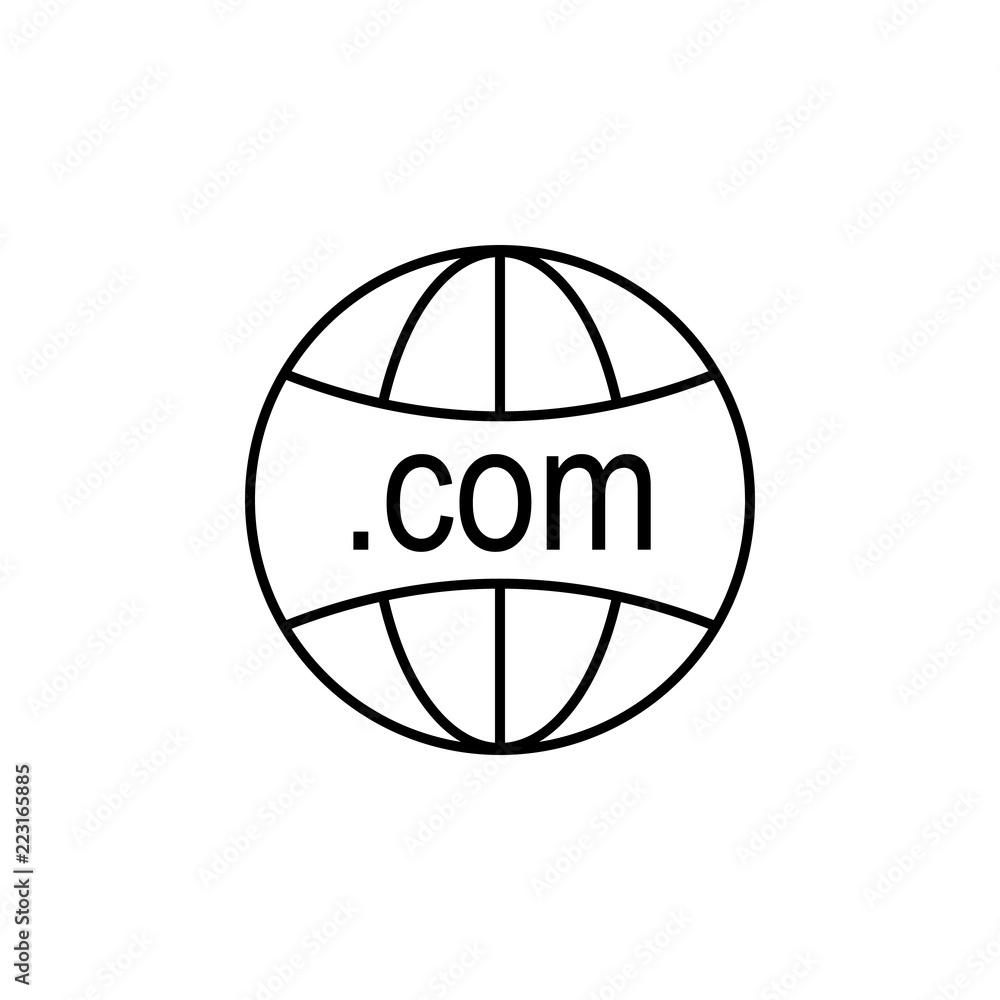 Poster domain com icon. element of online and web for mobile concept and web apps icon. thin line icon for 