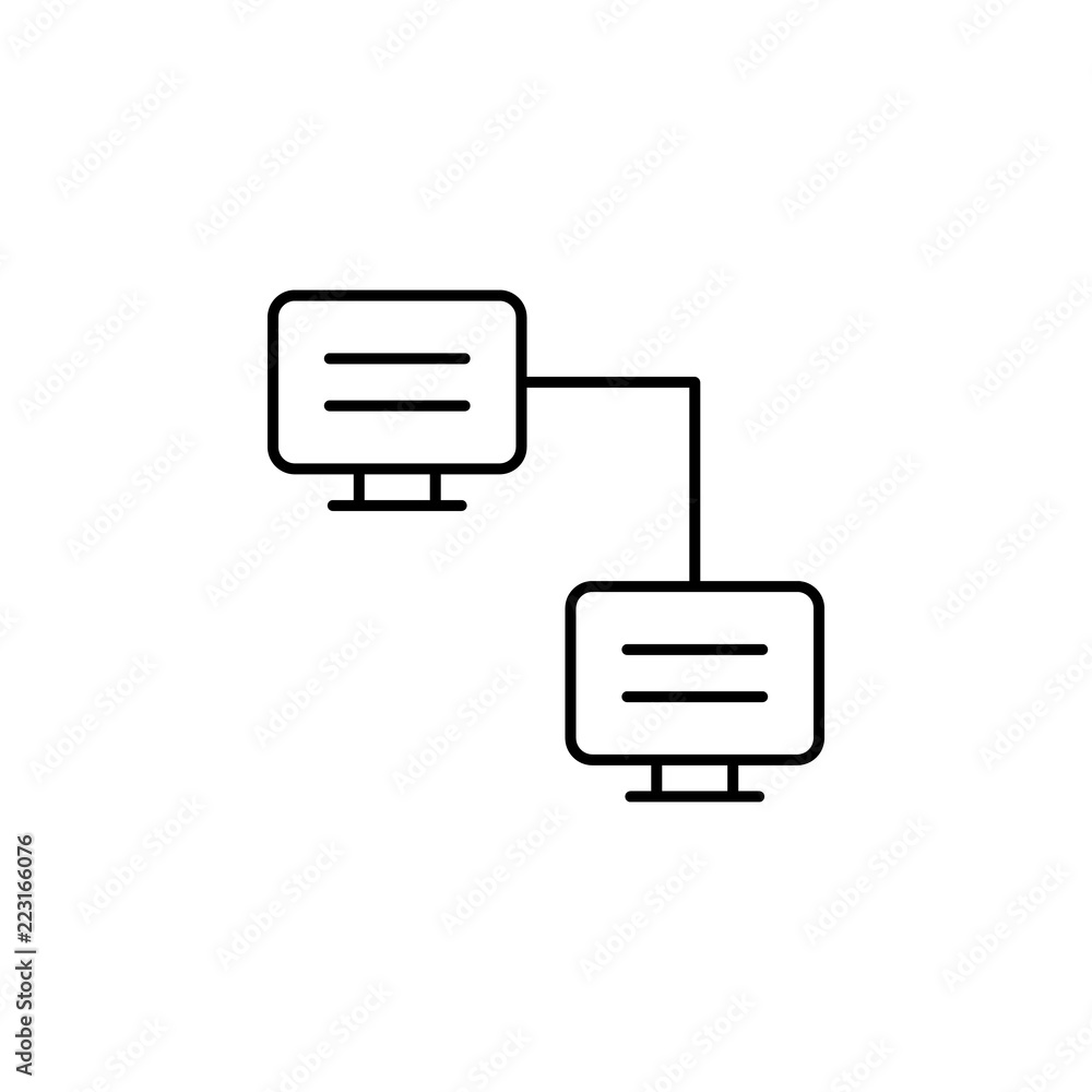 Poster connection icon. element of online and web for mobile concept and web apps icon. thin line icon for 