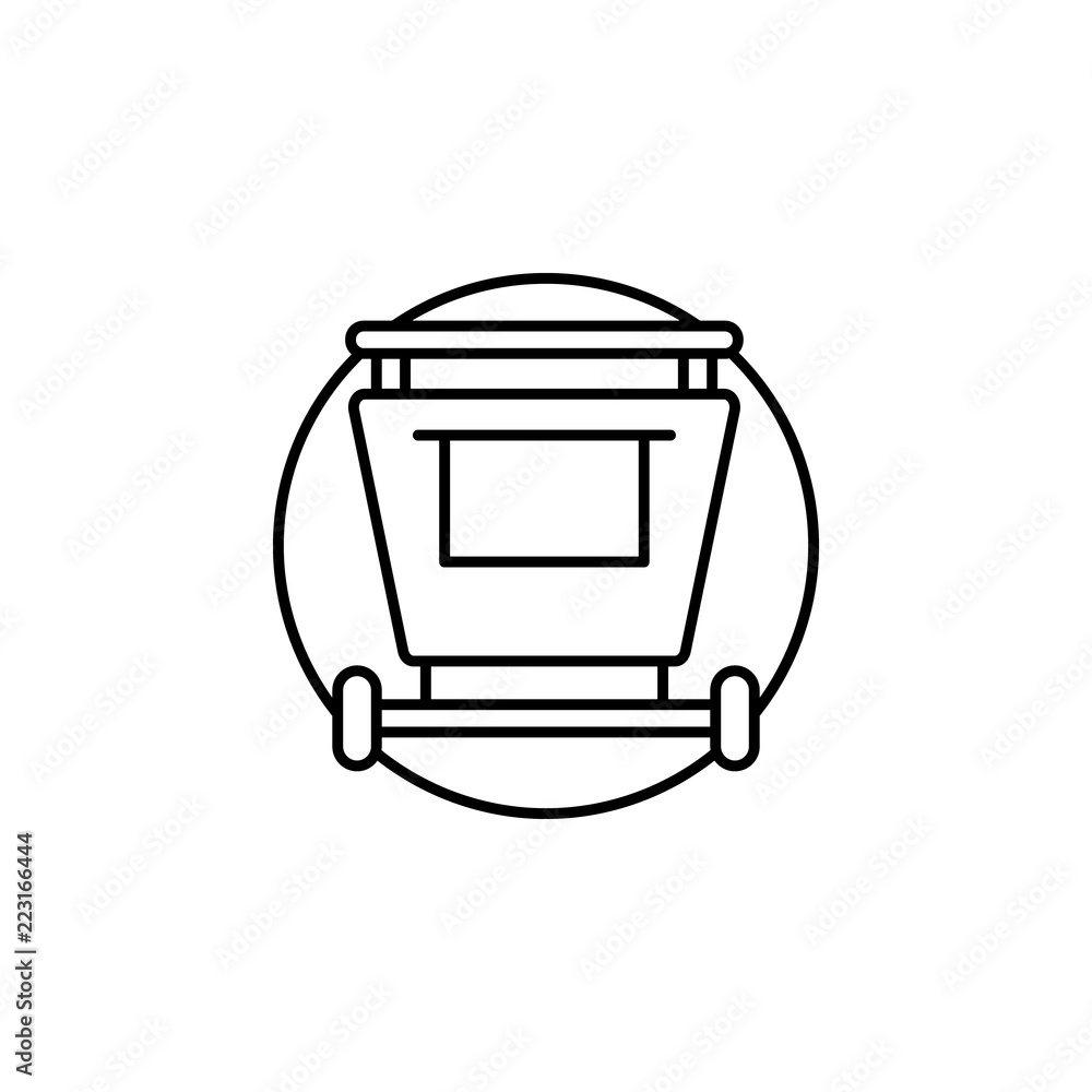 Poster shopping cart. element of online shopping icon for mobile concept and web apps. thin line shopping c