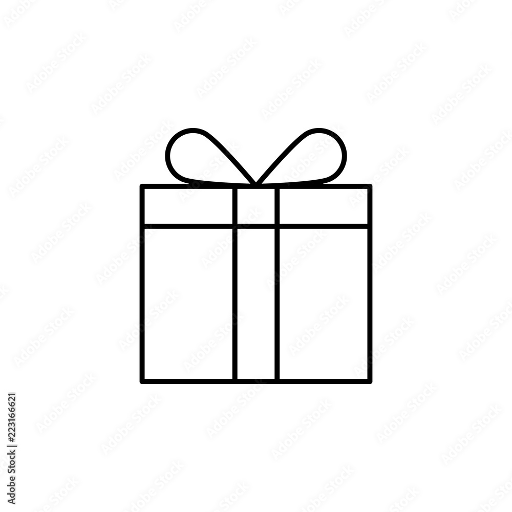 Poster gifts. element of online shopping icon for mobile concept and web apps. thin line gifts can be used 