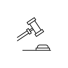auction. Element of online shopping icon for mobile concept and web apps. Thin line auction can be used for web and mobile