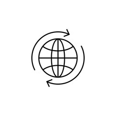 global. Element of online shopping icon for mobile concept and web apps. Thin line global can be used for web and mobile
