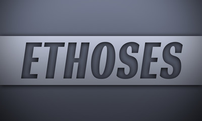 ethoses - word on silver background