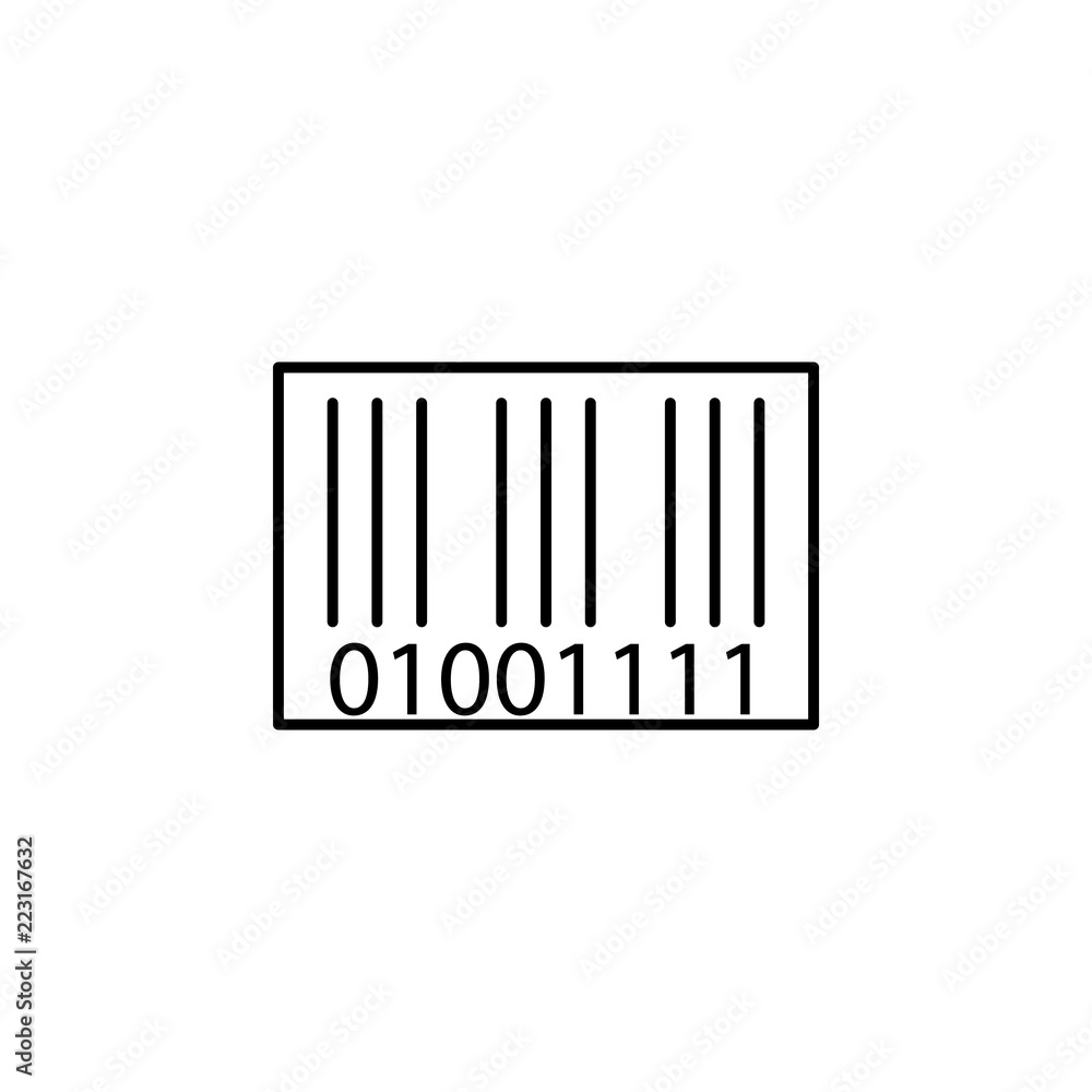 Poster bar code. element of online shopping icon for mobile concept and web apps. thin line bar code can be
