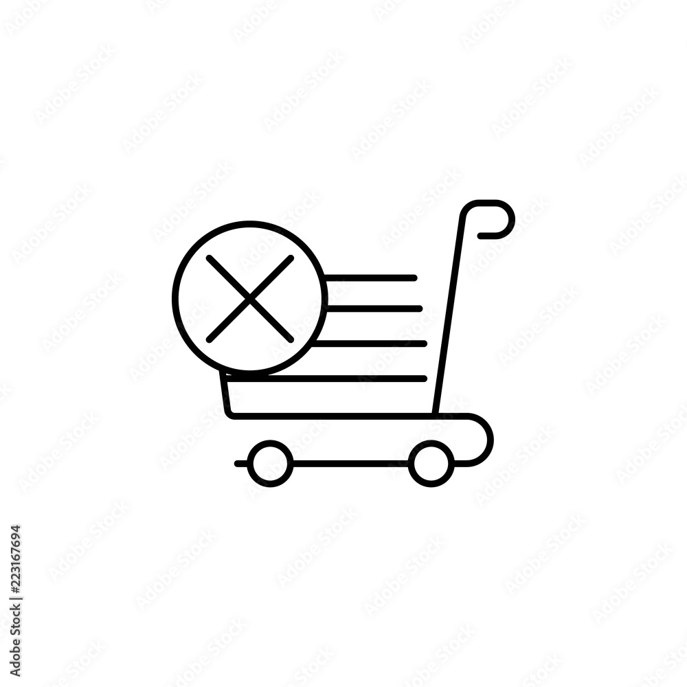 Poster you can not shop. element of online shopping icon for mobile concept and web apps. thin line you can