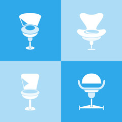 chair icons, sofa icons vector set