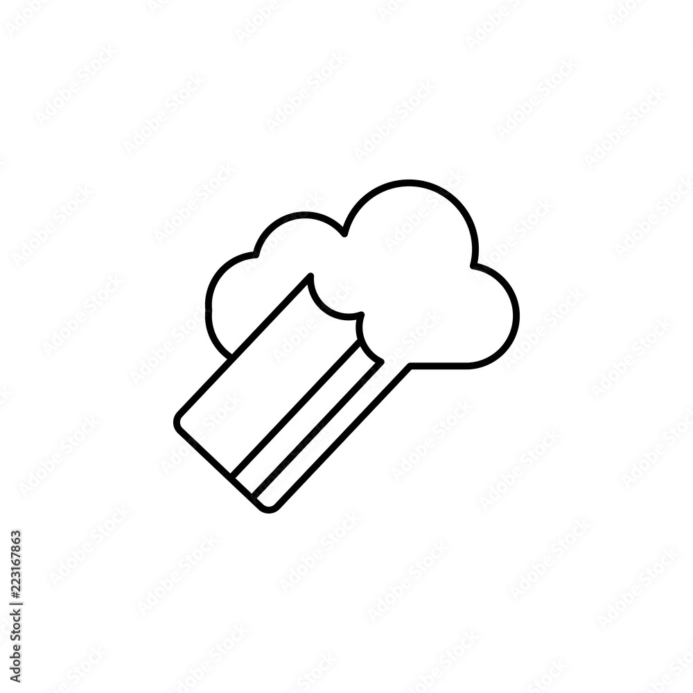 Poster card storage. element of online shopping icon for mobile concept and web apps. thin line card storag