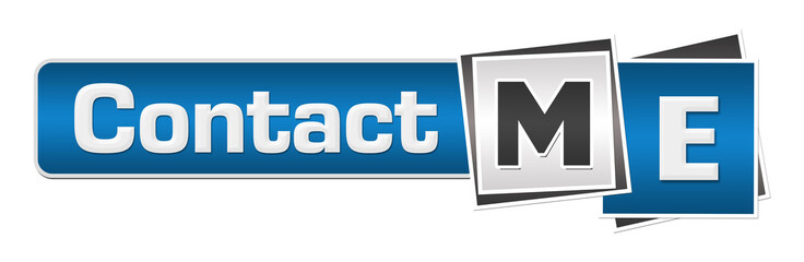Contact Me Blue Grey Squares Bar 