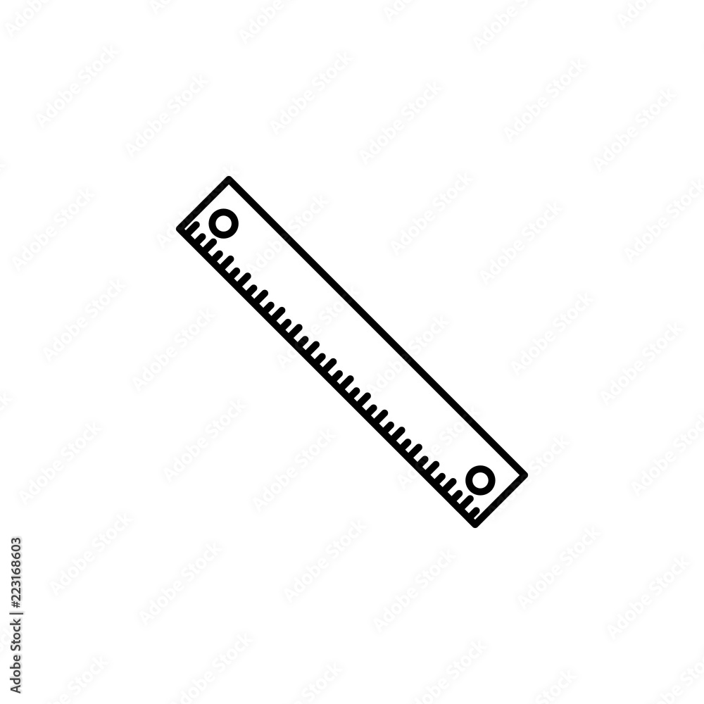 Poster ruler concept line icon. simple element illustration. ruler concept outline symbol design from const