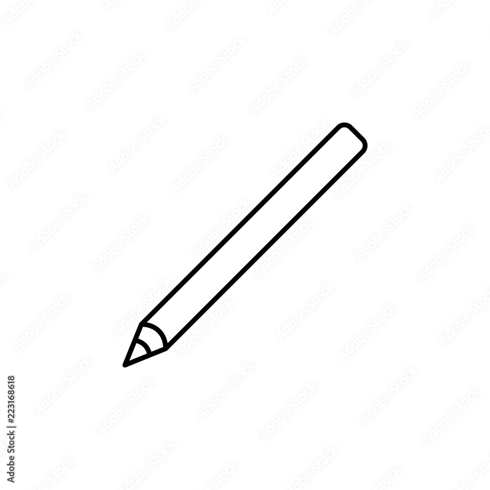 Poster pencil concept line icon. simple element illustration. pencil concept outline symbol design from con