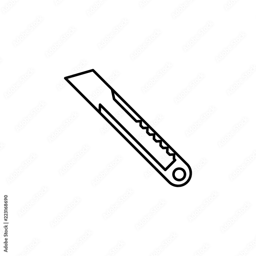 Poster cutter concept line icon. simple element illustration. cutter concept outline symbol design from con