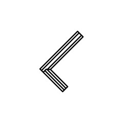 triangular ruler concept line icon. Simple element illustration. triangular ruler concept outline symbol design from construction tool set. Can be used for web and mobile UI/UX