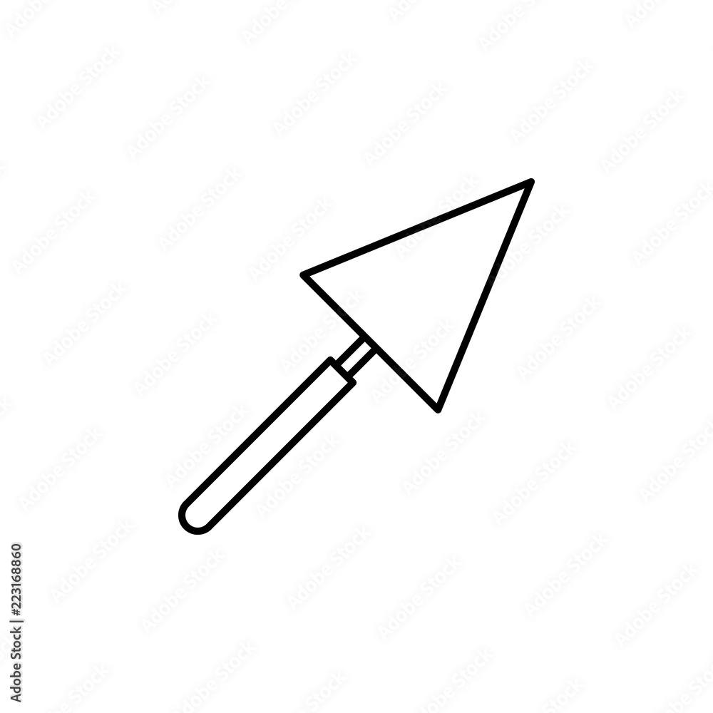 Poster putty knife concept line icon. simple element illustration. putty knife concept outline symbol desig
