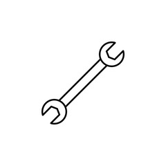 adjustable wrench concept line icon. Simple element illustration. adjustable wrench concept outline symbol design from construction tool set. Can be used for web and mobile UI/UX