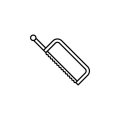 metal saw concept line icon. Simple element illustration. metal saw concept outline symbol design from construction tool set. Can be used for web and mobile UI/UX