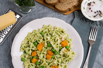 Traditional pasta with vegetables
